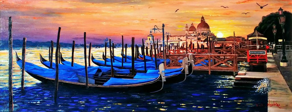 ヴェニスのゴンドラ | 絵画市場 | 絵画の購入・売却から展示や相続相談まで