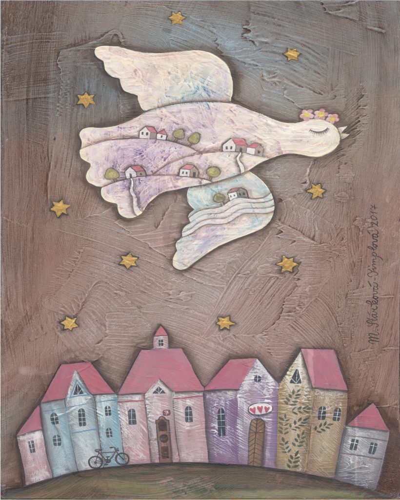 ✴️特別価格【原画】『道案内鳥』（絵画　鳥　ヘラサギ　パステル画） ✴️特別価格【原画】『道案内鳥』（絵画 鳥 ヘラサギ パステル画）